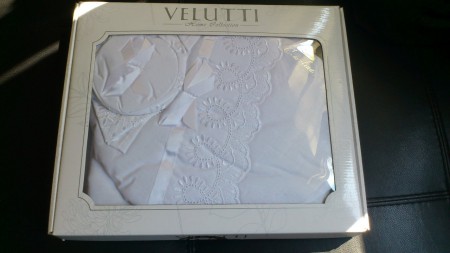 Juego de baño 6 piezas blanco romántico ($23.000.- CLP)